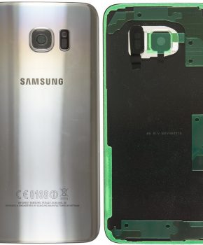 Samsung Galaxy S7 Edge Batterij Cover Zilver - originele kwaliteit - met camera lens+ cover