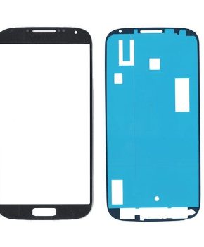 Samsung Galaxy S4 i9500 glas/scherm/display met sticker - zwart
