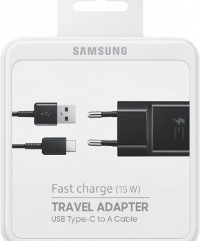 Voor Samsung Galaxy S8- S9 USB-C Adaptive Snellader kleur : ZWART