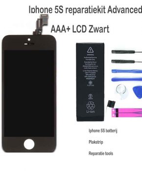 Iphone 5S LCD reparatie en upgrade kit voor de advanced - Zwart
