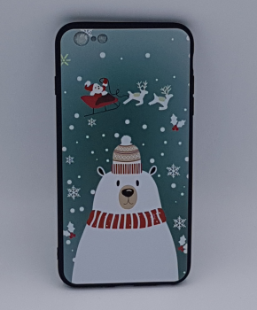 iPhone 6 / 6S  hoesje  - kerst - ijsbeer met muts