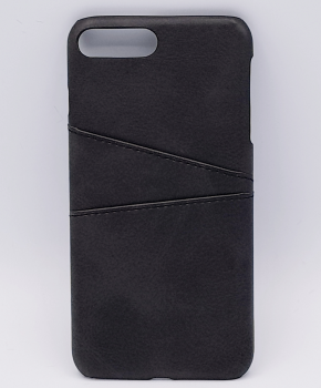 Voor IPhone 7 Plus - kunstlederen back cover / wallet - zwart