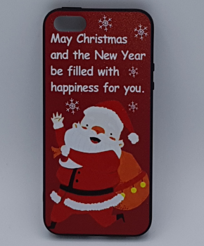 iPhone 5, 5s, SE hoesje  - kerst - kerstman happiness