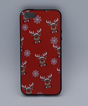 iPhone 5, 5s, SE hoesje  - kerst - Rudolf rednose - rood