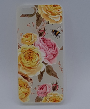 iPhone 5, 5s, SE hoesje - yellow and pink roses