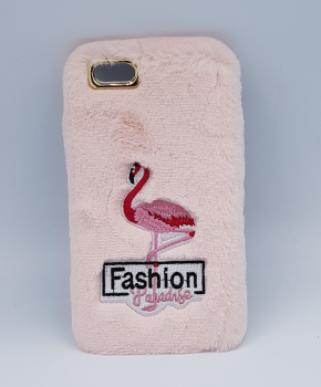 pluizig hoesje for iPhone 6 Plus - flamingo pink