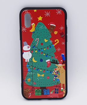 iPhone X  hoesje  - kerst - kerstboom tafereel