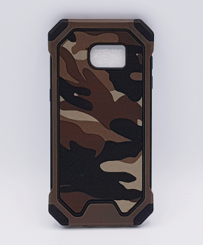 Voor Samsung S7 Edge hoesje - Camouflage bruin