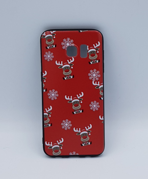 Samsung S7 Edge hoesje  - kerst - Rudolf rednose - rood