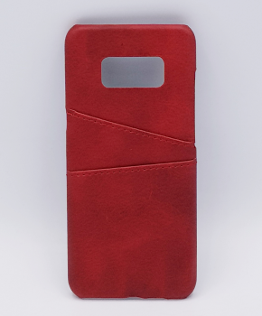Voor Samsung S8 Plus - kunstlederen back cover / wallet rood