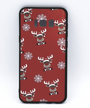 Samsung S8 Plus hoesje  - kerst - Rudolf rednose - rood