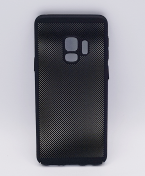 Voor Samsung Galaxy S9 - hoesje - metaal gaas look - zwart