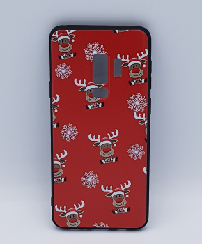 Samsung S9 Plus hoesje - kerst - Rudolf rednose - rood