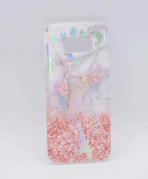 Voor Samsung Galaxy S8 - hoesje - Marble flower pink