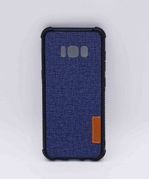 Voor Samsung Galaxy S8 - hoesje - Jeanslook - blauw