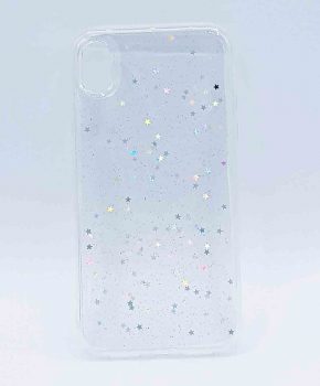 iPhone XR - hoesje - transparant - gekleurde sterren