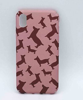 iPhone XR - hoesje - dogs in pink