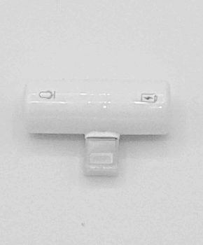 Capsule dual Light-ning Splitter - 8 pins en 3.5 mm jack - wit
