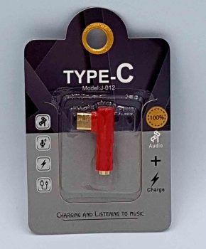 USB-C naar 3,5mm Jack audio adapter - rood