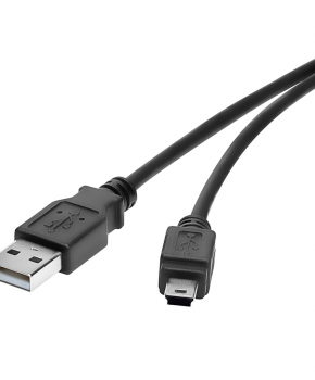1m Mini USB 2.0 Kabel A naar Mini B M/M- zwart