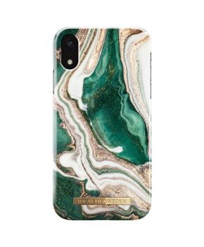 iDeal Fashion Case Golden Jade Marble iPhone XR