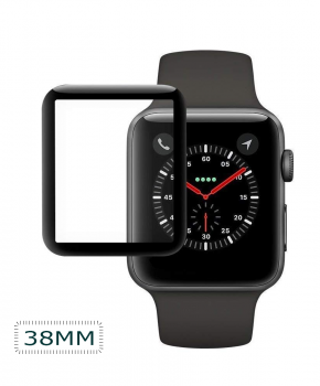 Apple iWatch Screen Protector 38mm - full cover - zwart