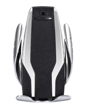 S6 autotelefoonhouder met automatisch beweegbare armen en draadloos opladen - zilver