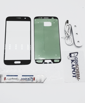 Voor Samsung Galaxy S7 glas reparatie set - zwart
