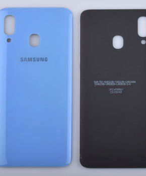Voor Samsung Galaxy A40 batterijcover - achterkant - blauw