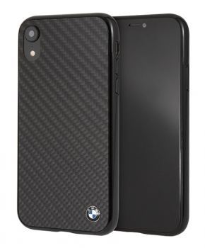 BMW BMHCI61MBC origineel Microfiber TPU case voor iPhone Xr - zwart