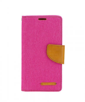Canvas Book case - voor de Nokia 7 Plus - roze