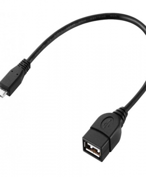Micro-Usb male naar USB Female On-To-Go (OTG) -adapter - zwart