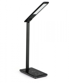 LED-bureaulamp met draadloos snel opladen - zwart