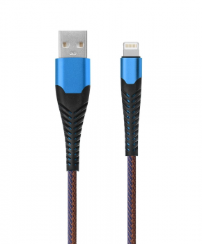 Heavy Duty USB laadkabel 8-pins - 3 meter blauw