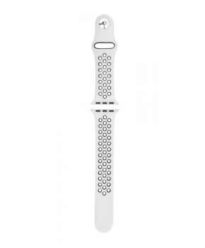 Sport strap compatible met Apple Watch 42/44mm / C019 / wit - zwart