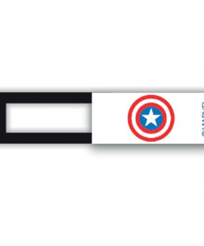 Webcam cover / schuifje  - licentie™ - Captain America 01 -wit