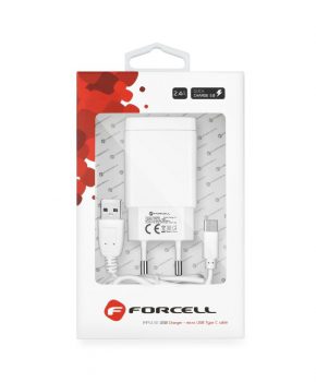 Forcell - Reislader met micro USB-type-C - 2,4A met Quick Charge