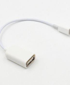 USB-female naar 8-pins male OTG-kabel -wit