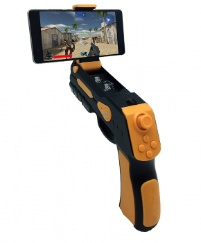 Augmented reality gun blaster zwart/oranje - voor IOS/Android