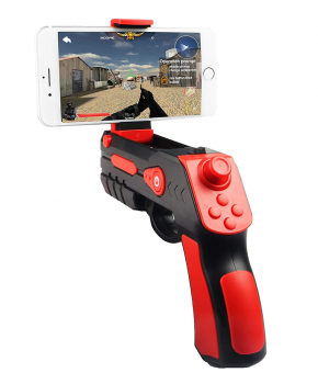 Augmented reality gun blaster zwart/rood - voor IOS/Android