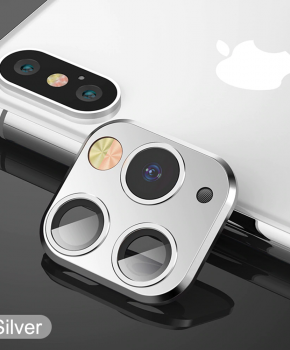 voor iphone X/Xs/Xs Max cameralens iPhone 11 Pro stijl 1 - zilver