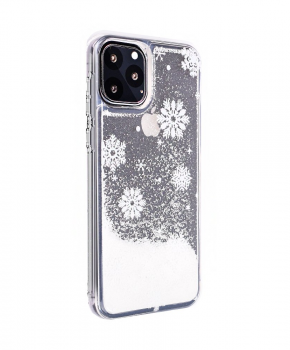 Kersthoesje TPU voor iPhone 11 PRO ( 5.8 ) - sneeuwvlokken