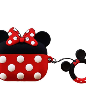Cartoon Silicone Case voor Apple Airpods Pro - Rood strikje