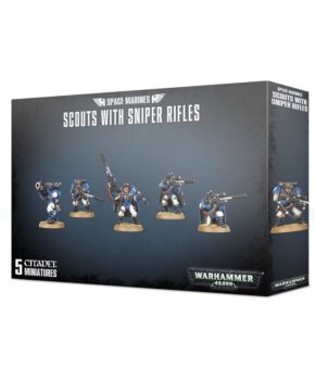 Warhammer 40K  - Space Marines Scouts with Sniper Rifles