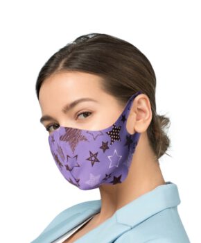 Beschermende masker met zilver Ionen Antibacteriële Filter - Purple sky