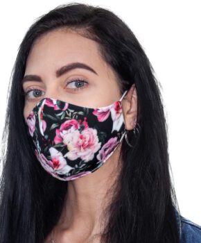 Streetwear katoenen wasbaar mondmasker - bloemen
