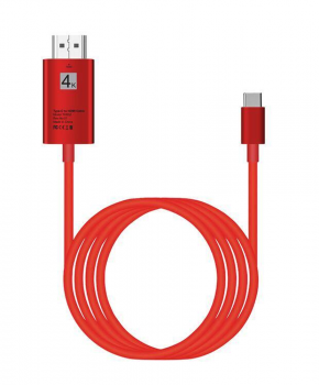USB-C Type-C to HDMI HDTV AV TV Adapter kabel 4K - rood