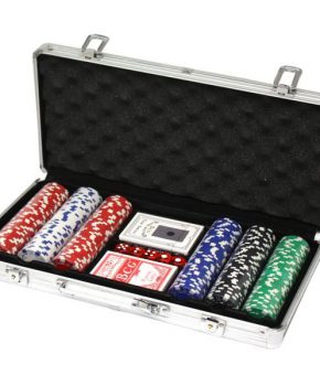 300 pokerchips met aluminium koffer (11,5 gram, chips DELUXE)