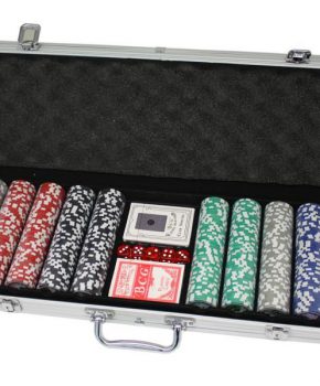 500 pokerchips met aluminium koffer (11,5 gram, chips)
