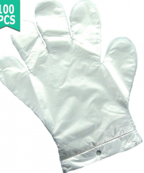HDPE wegwerp handschoenen met ophang gat - 100 stuks
